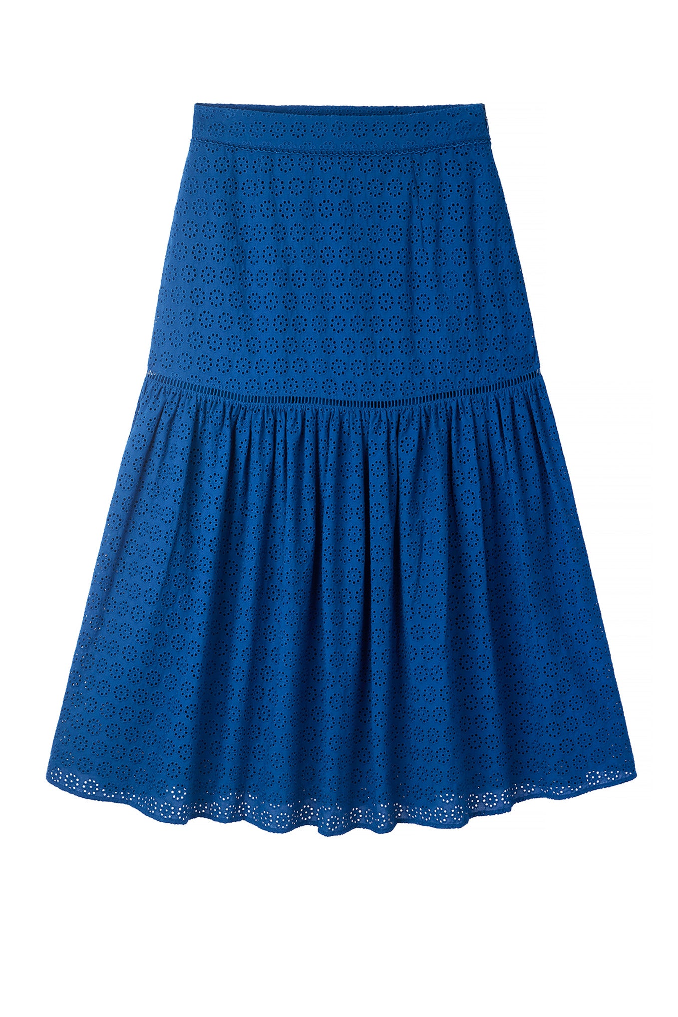 Danielle Daisy Broderie Skirt - Marine Blue