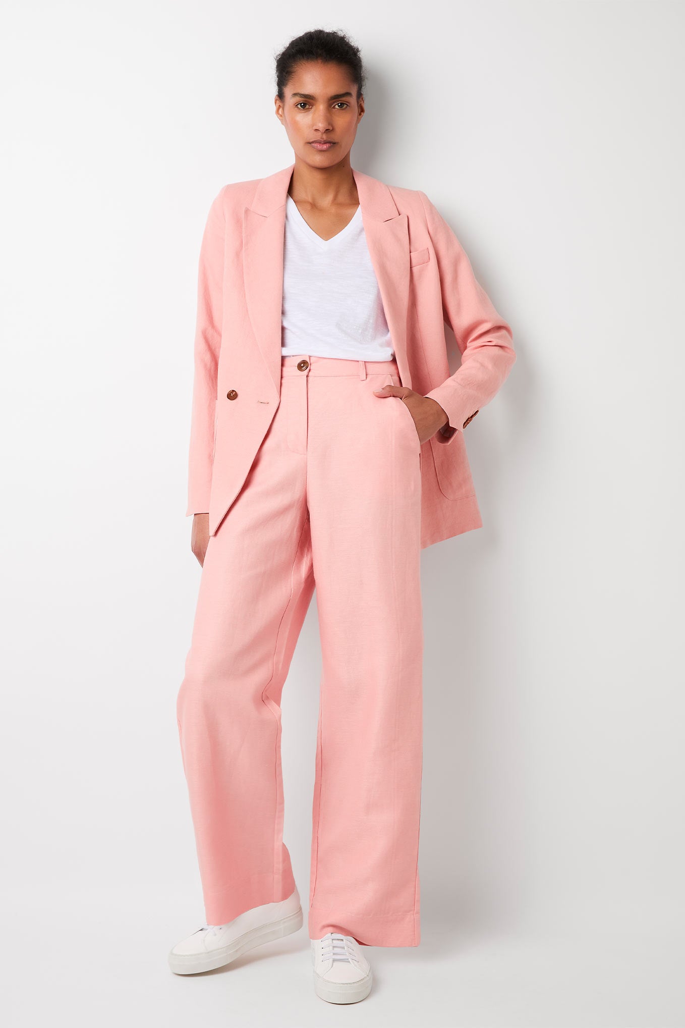 Ef X Wyse Double Breasted Blazer Pink – Wyse London