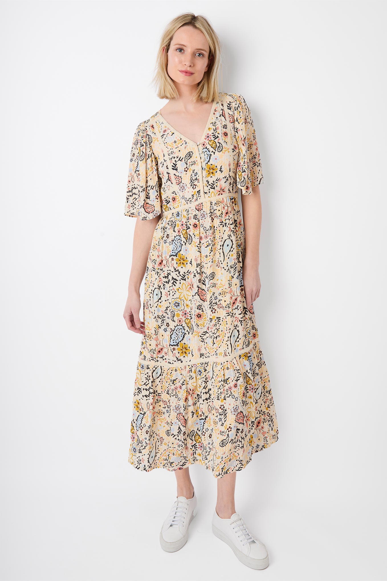 Fawn Floral Maxi Dress - Cream – WYSE London