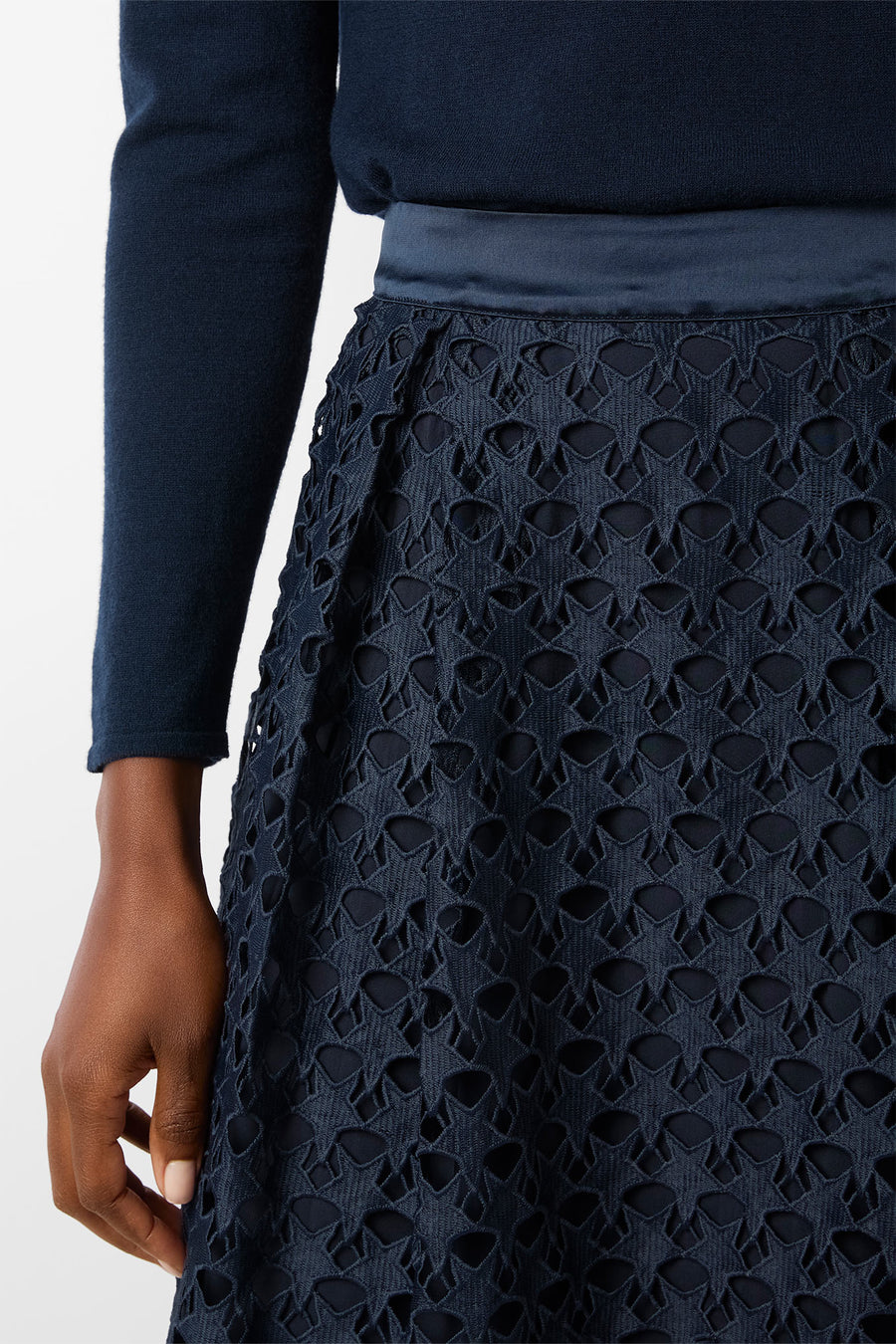 Louise Lace Skirt - Midnight