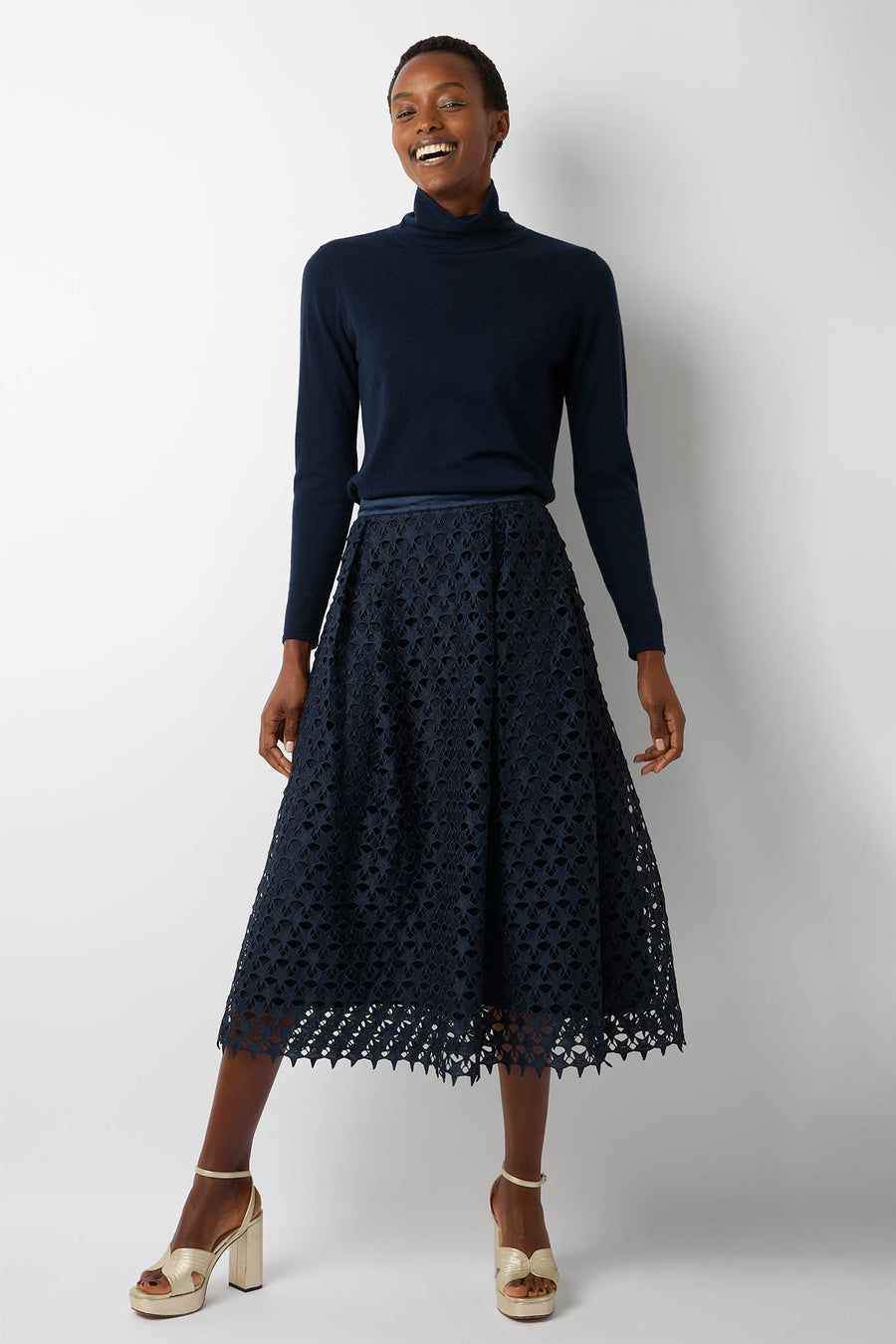 Black maxi lace skirt PEARL - ALL NEW CLOTHING