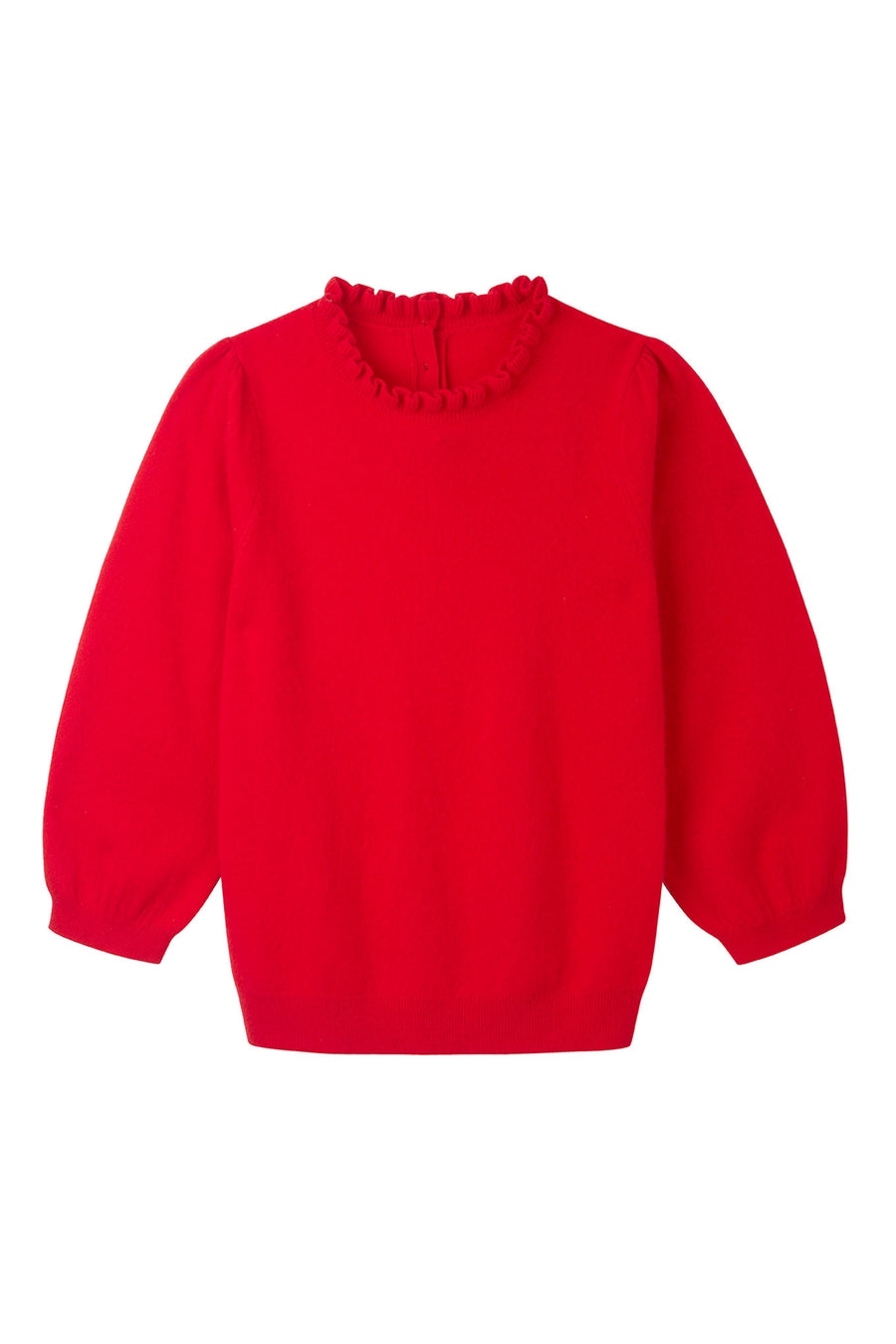 Lucia 3/4 Sleeve Cashmere Jumper - Oriental Red