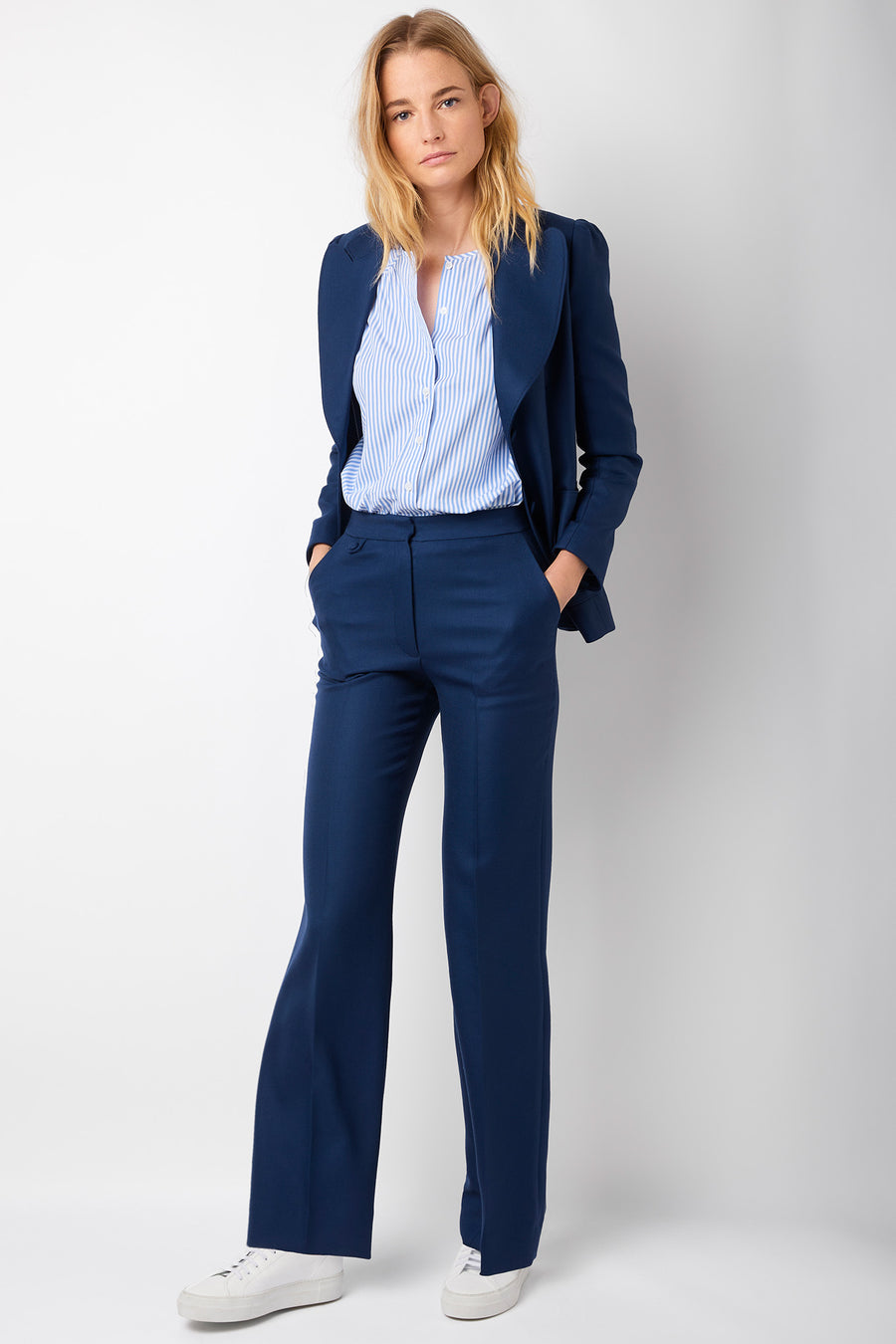 Elodie Tailored Trouser - French Navy