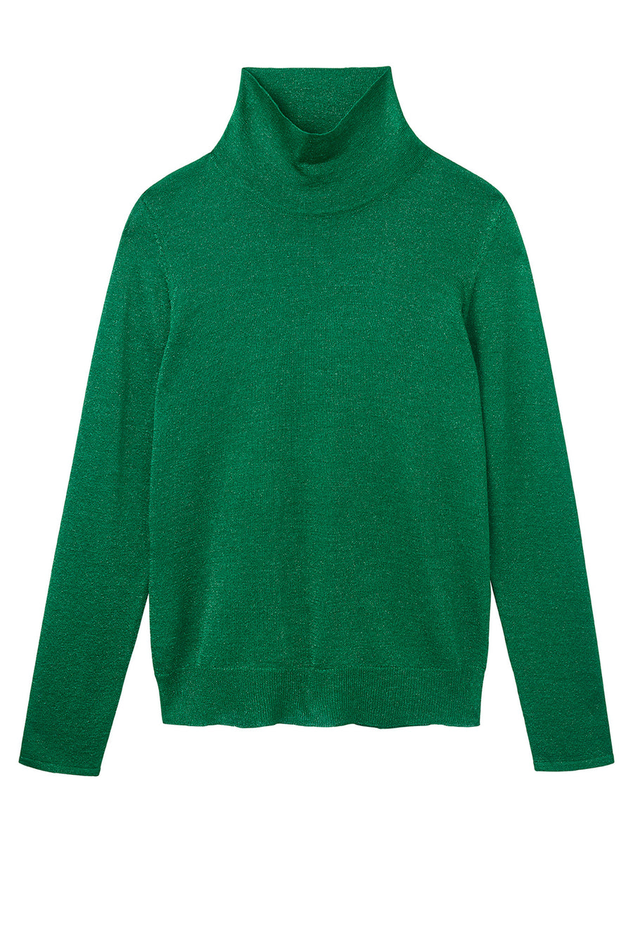 Remi Metallic Roll Neck - Green