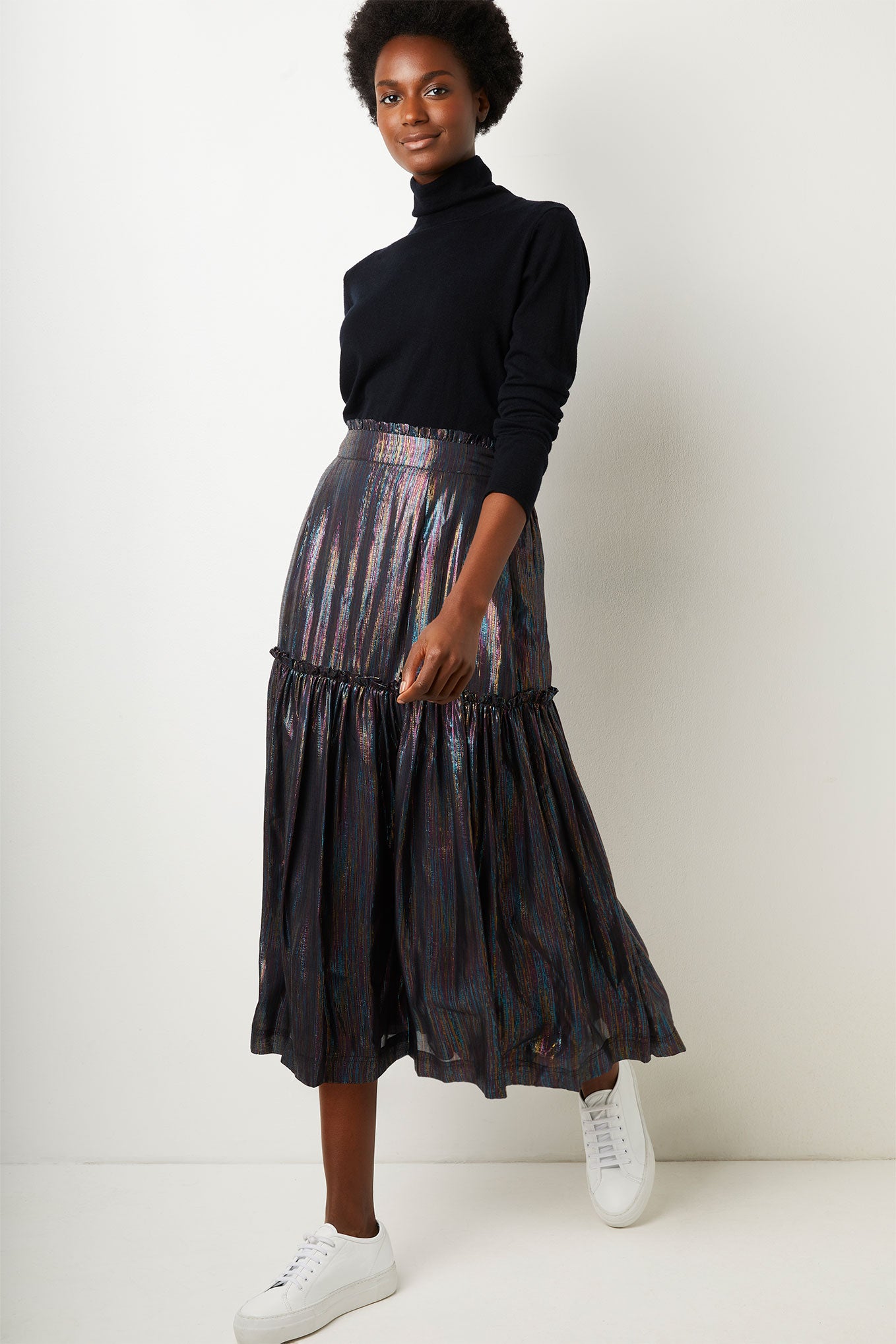 Saskia Lame Skirt - Disco – WYSE London