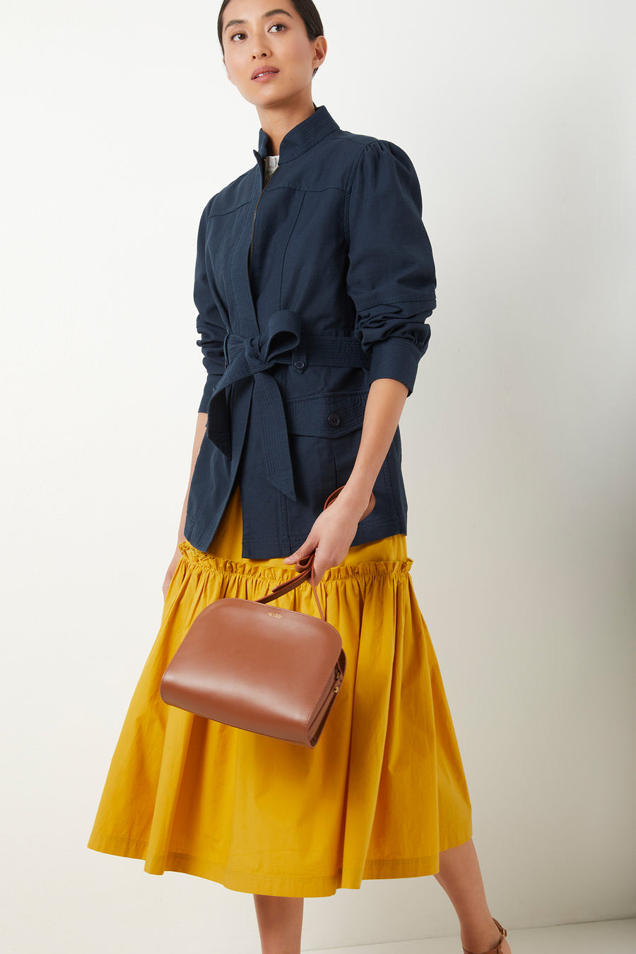 Saskia Cotton Skirt - Ochre