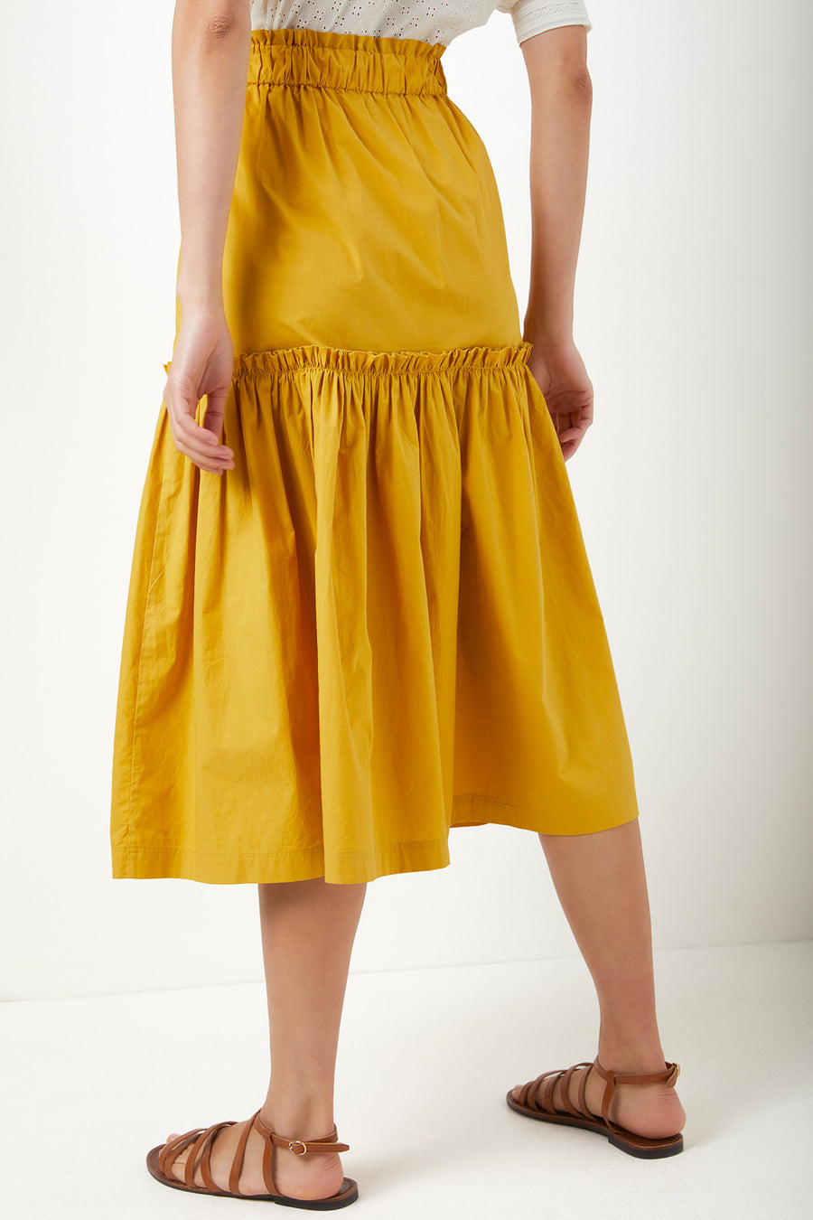 Saskia Cotton Skirt - Ochre