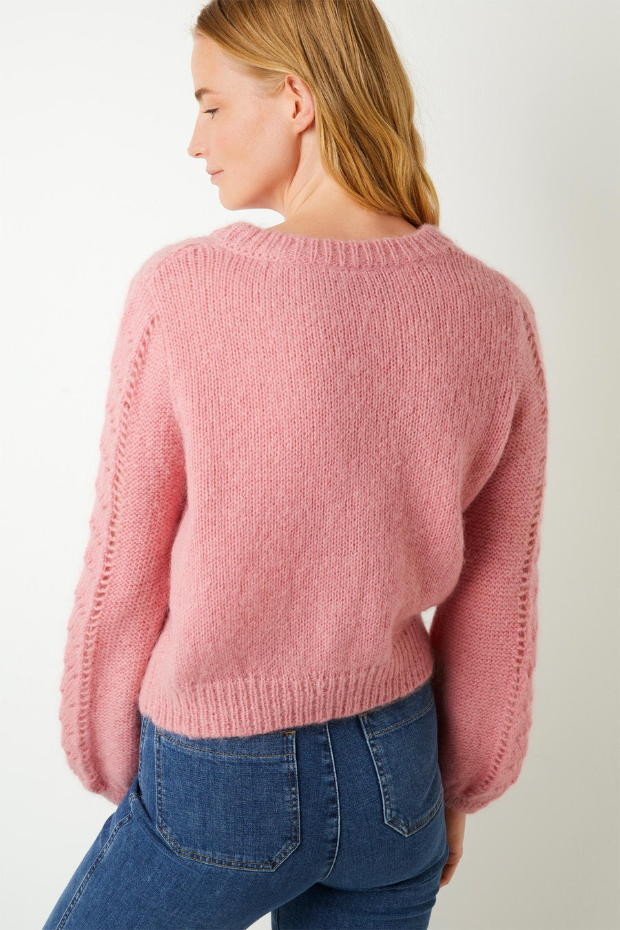 Solene Pointelle Jumper - Pink