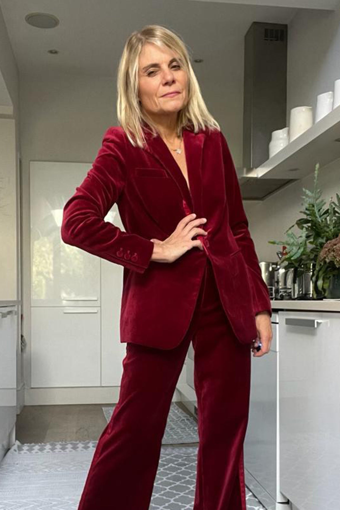 Red velvet sales suit womens