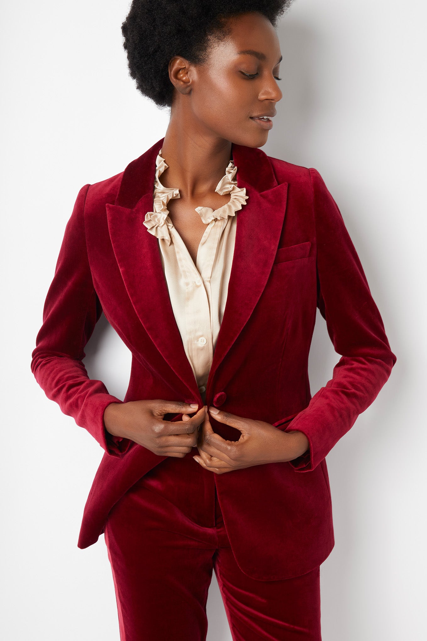 Victoria Velvet Jacket - Claret