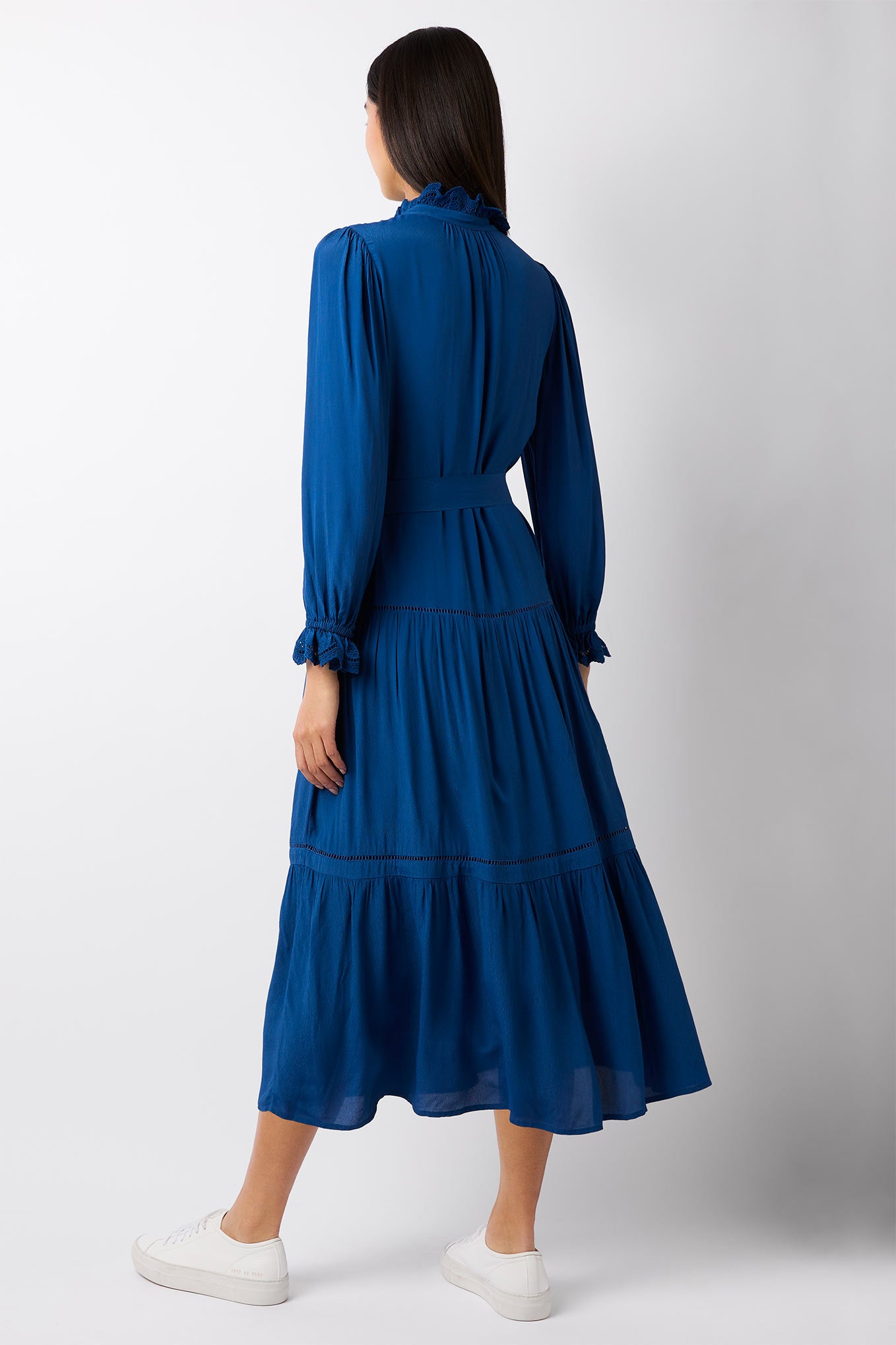 Bel Broderie Trim Dress - French Blue – WYSE London