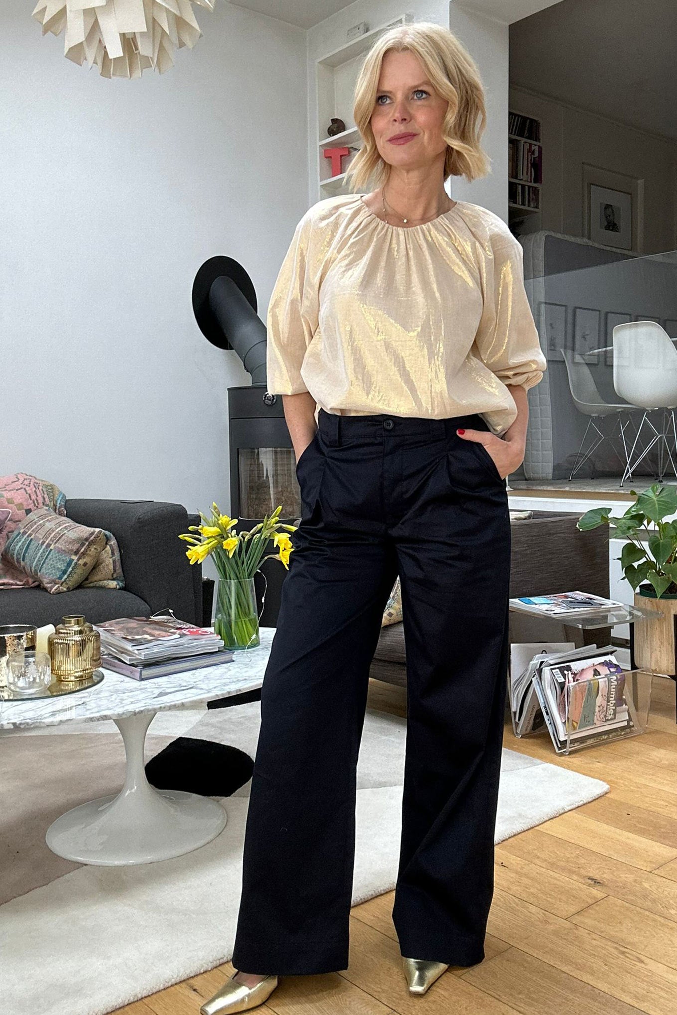 Tailored wide hotsell leg pants