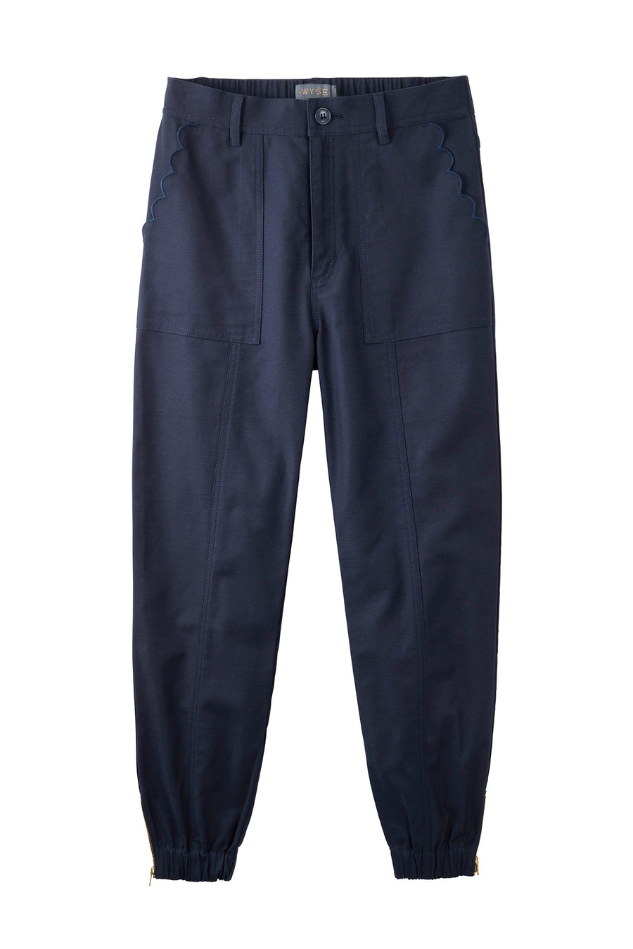 Lara Cotton Cargo Trouser - Midnight - Longer Length