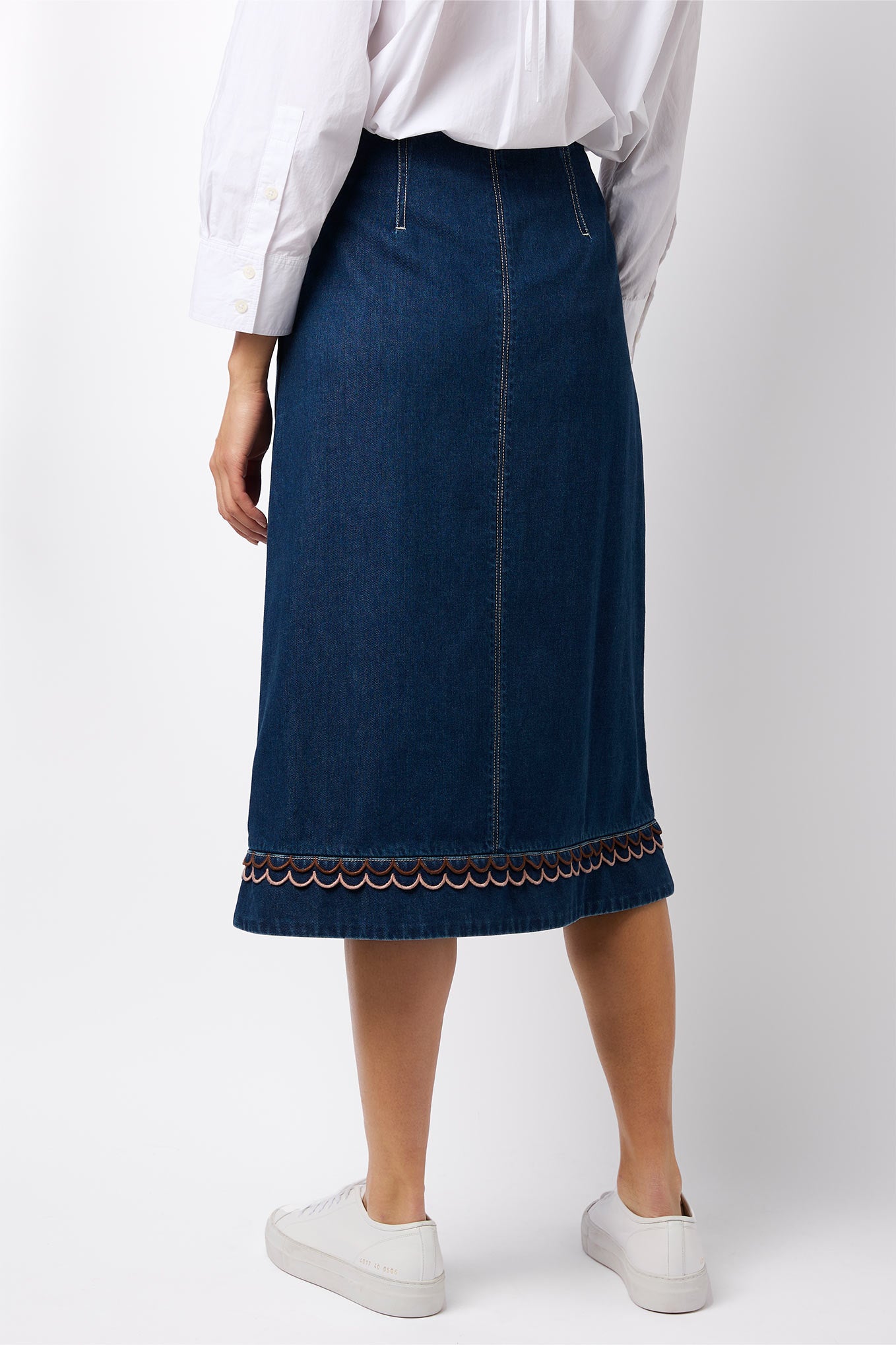 A line denim cheap skirt knee length uk